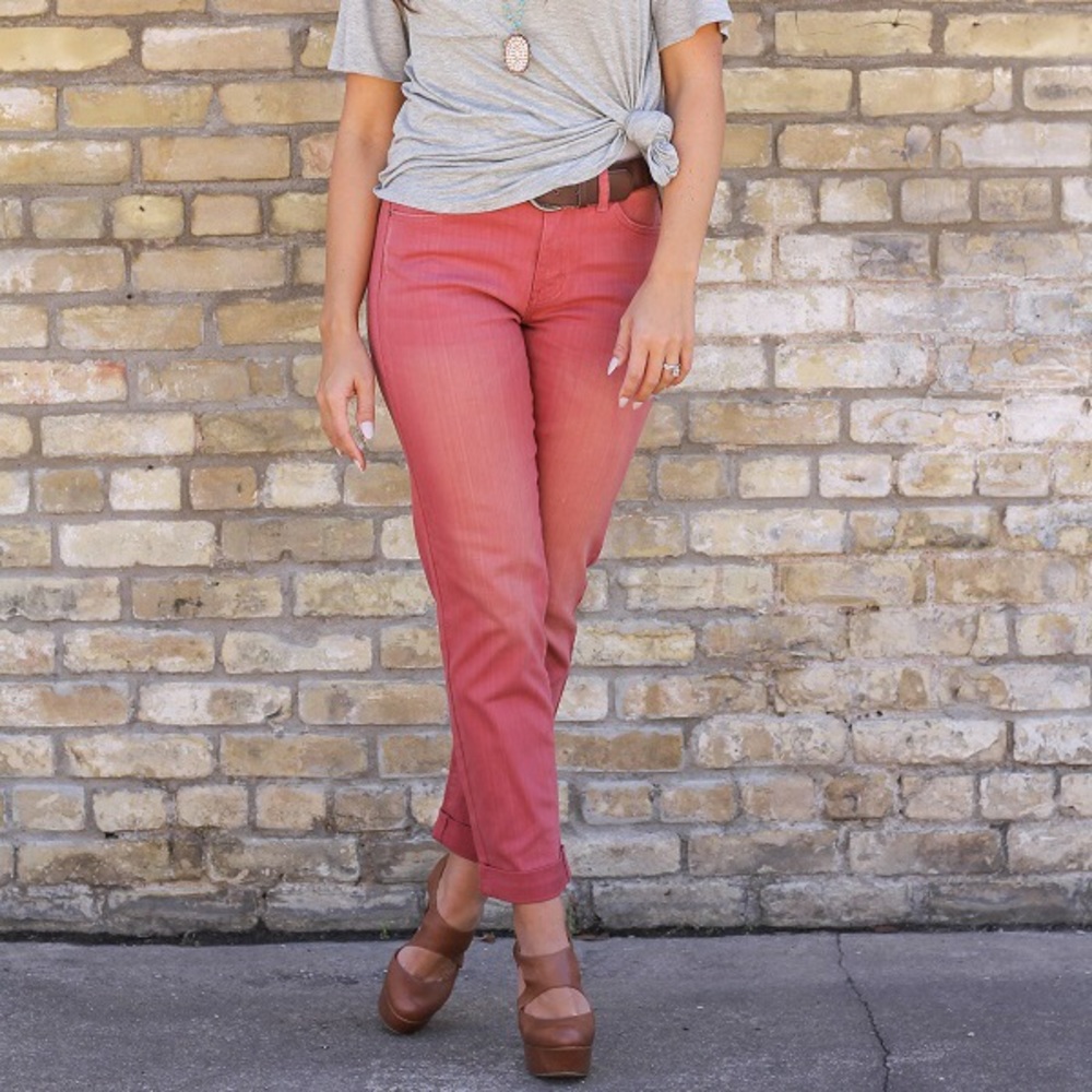 Marsala Boyfriend Jeans